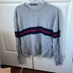 Brandy Melville gray sweater with stripe across center
